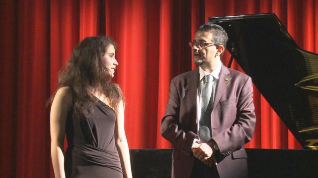 il compositore Francesco Marino e la pianista Michelle Candotti